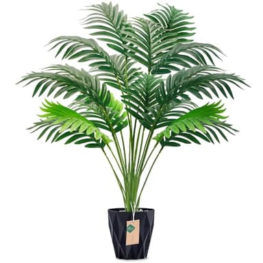 Der Rose Plantes Artificielles Interieur Palmier en Pot,71cm Fausse Plante Idéal pour la Décoration de Salon, Chambre, Bureau et Jardin(1 Pot)