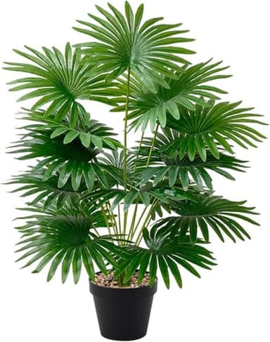 YJWZ Plantes Artificielles Interieur,75 cm Artificiel Palmier en Pot,Fausse Plante d'Extérieur et d'Intérieur Résistante aux Intempéries,Décoration Tropicale pour Balcon, Chambre et Jardin
