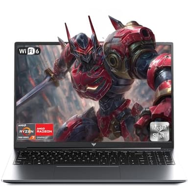 ACEMAGIC 2025 Ordinateur Portable Gaming Ryzen 7 7735HS(Jusqu'à 4,75 Hz),DDR5 16 Go Ram 512 Go SSD Étendre à 4 to,Boîtier métallique,Clavier rétroéclairé,WiFi 6,BT5.2,Type C,Laptop Gaming 16 Pouces