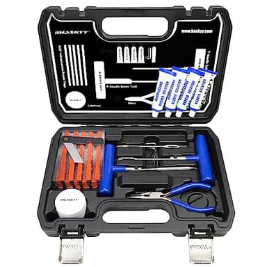 45 pièces PROFESSIONNEL Réparation de pneus Kit VÉHICULE PERSONNEL Set de dépannage Unités de vulcanisation Rayures Moto Kit de réparation