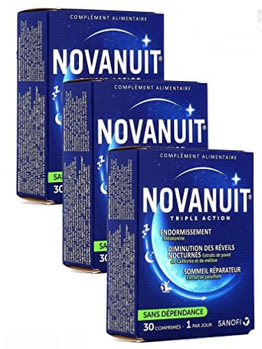 Novanuit Sommeil Triple action - Comprimés Sans Dioxide de Titane - 3 Mois de TRAITEMENT - Lot de 3 Boites de 30 Comp (3)