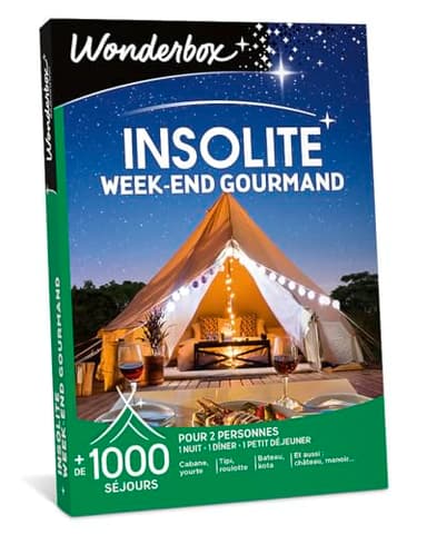 Wonderbox - Insolite - Week-End Gourmand - Coffret Cadeau - Idée Cadeau Séjours
