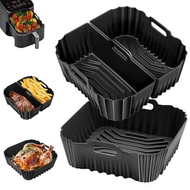Moule Silicone Air Fryer pour Philips Série 2000 6.2L, 3 pièce Moule Air Fryer pour Philips 6.2L NA230, Réutilisable Plat Airfryer