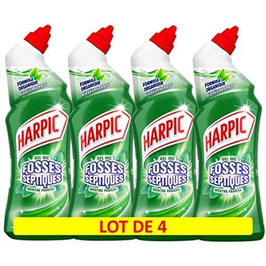 Harpic Gel Fosses Septiques Menthe 750 ml - Lot de 4