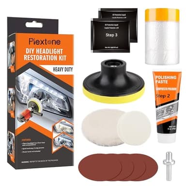 Plextone Kit de réparation de phares pour Bricolage de Phare éclaircisseur de Voiture Kit de réparation de Lampe de Nettoyage (Automatic) (Auto) 1