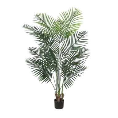 Hamlody Palmier Artificiel, 150 cm de Haut, Décoration avec Feuilles Simulées et Tronc Naturel, Plante Verte Réaliste, Convient pour Une Utilisation en Extérieur, À La Maison et Au Bureau