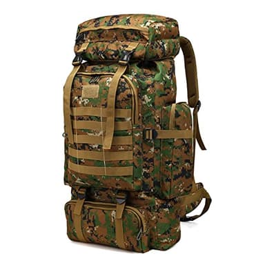 Liqzirtu Assault Pack - Sacs à dos de chasse imperméables et robustes pour hommes 80L, grand sac à dos de randonnée pour la randonnée en plein air Camping Trekking Chasse