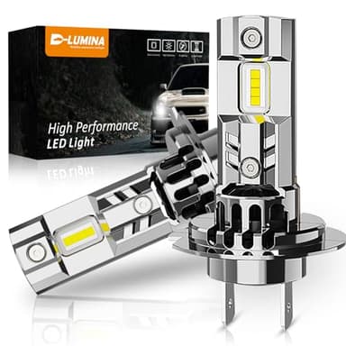 D-Lumina Ampoule LED H7 Canbus, 100W 10000LM 6500K, Puce CSP Super Lumineuse, Ampoules LED de Remplacement Halogènes, Système de Refroidissement étanche IP68 et Avancé, 2 Pièces