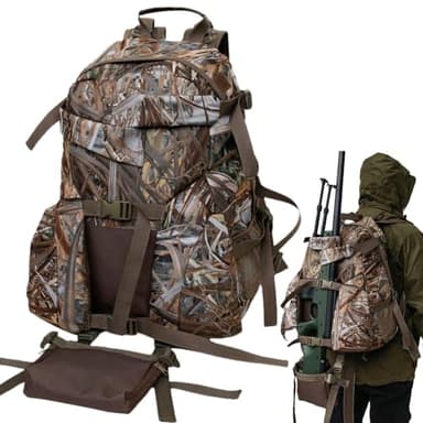 Blackpeanut - Sac à Dos de Chasse - Sac à dos chasse porte Fusil - Multifonctionnel Imperméable avec Porte Rifle Inclus, Grande Capacité et Multiples Poches, Accessoires Cadeaux pour Chasseurs