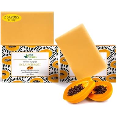 G.F. Savon Eclaircissant Peau Noir Rapide et Efficace, Nouvelle formule anti taches visage et corps, révolutionnaire. 2 savons éclaircissants purifiants