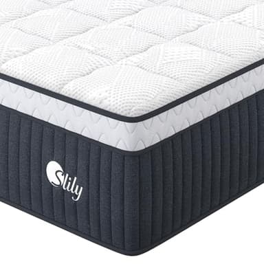 slily Matelas 90x190 30 cm Épaisseur Matelas Hybride à Ressorts Indépendan Ensachés et Mousse à Mémoire de Forme Gel, H3 H4 Ferme Respirant 7 Zones Confort pour Adulte et Enfant, Oeko-tex