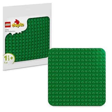 LEGO Duplo Plaque de Construction Verte - Jouet Montessori pour Garçon ou Fille dès 1 an - Support d’Exposition de Briques pour Jouet de Construction 1er Âge - Idée de Cadeau d'anniversaire 10460