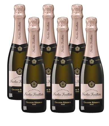 Nicolas Feuillatte Champagne Brut Rosé, 750ml (Lot de 6)