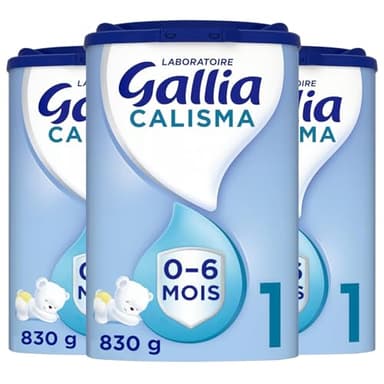 Laboratoire Gallia - Calisma 1er âge - Lait en Poudre pour Bébé - Lait Bébé de 0 à 6 Mois - Sans Huile de Palme - Dès La Naissance - 75 Biberons - Lot de 3x830g