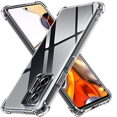 ivoler Coque pour Xiaomi 11T 5G / Xiaomi 11T Pro 5G, Ultra Transparent Étui de Protection en Silicone Antichoc avec Coins Renforcés, Clair Mince Souple TPU Bumper Housse