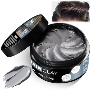 Styling Clay 100g, Hair Styling Matte Clay Cire Fixante Cheveux, Strong Hold Hair Cire For Men Strong Moulding Pâte à Cheveux à l'Argile, Court, Moyen et Long
