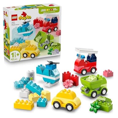LEGO Duplo My First Les Véhicules Créatifs - Jouet Éducatif pour Bébé sur Le Tri des Couleurs - Voiture & Camion - Développement de la Motricité Fine - Cadeau pour Garçon ou Fille dès 1 an 10474
