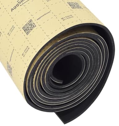 AggSound 1 rouleau 4mm 170×33cm Isolant d'automobile| tapis d'insonorisation auto, auto tapis d'isolation acoustique/thermique (0,56㎡)