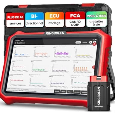 KINGBOLEN K8 Pro Valise Diagnostic Auto, OBD2 Diagnostic Français pour système Complet avec 42+ Réinitialisations, Codes ECU, Contrôle Bidirectionnel, CANFD&DOIP, Mise à Jour Gratuite à Vie