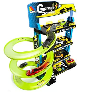 MOLTO | Parking pour Enfants à 4 Étages avec Accessoires, Parking pour Enfants, Piste pour Voitures, Jouets pour Enfants + 3 Ans, Garage pour Voitures