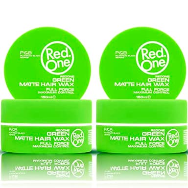 Redone Cire coiffante mate - Vert - 150 ml - Aspect mat - No Shine Wax - Ultra tenue - Cire capillaire pour homme et femme - Parfum coco - Contrôle maximal - 2 pots de cire - Lot de 2