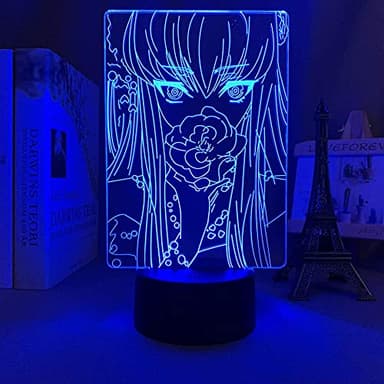 3D Illusion d'optique Illusion lampe Anime 3D lampe Code pour chambre décor veilleuse cadeau d'anniversaire Manga Code LED veilleuse-télécommande