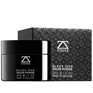 ZOUSZ Black Oud Deluxe Pommade pour hommes – Hair Wax enrichie en aloe vera et huile de ricin – Cire coiffante cheveux à tenue forte et brillance pour un fini nourri, maîtrisé et élégant – 47 g