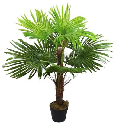 Arnusa Palmier Artificiel 90 cm avec 9 Feuilles de Palmier artificielles Plante Artificielle Arbre Artificiel Tropical Plante décorative en Pot
