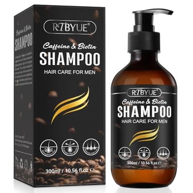 Shampooing à la caféine pour la croissance des cheveux avec de la biotine et du romarin - Stimule la croissance - Aide à arrêter la chute - Permet aux cheveux de pousser