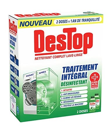 Destop Nettoyant Complet Lave Linge Désinfectant 2x250ml