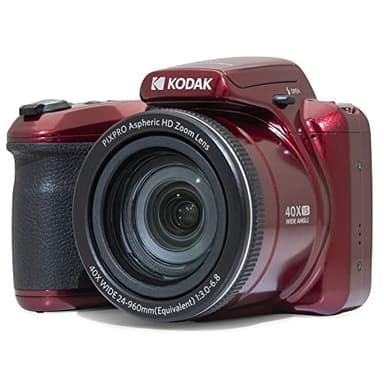KODAK Pixpro Astro Zoom AZ405 - Appareil Photo Numérique Bridge, Zoom X40, Grand Angle de 24 mm, 20 Mégapixels, LCD 3, Vidéo Full HD 1080p, OIS, Pile AA - Rouge