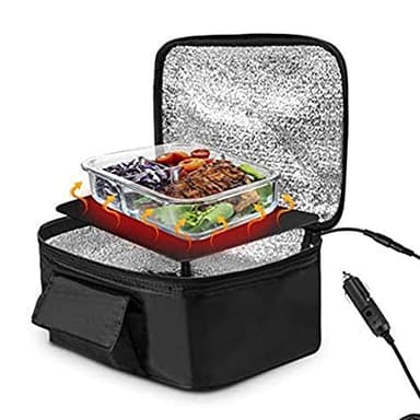 Four Portable, Four Camping Car, Micro Onde pour Voiture, Mini Four électrique à Micro-Ondes avec Prise de véhicule 12 V Boîte de Pique-Nique à Chauffage Rapide, pour Voyage, Camping, Cuisine