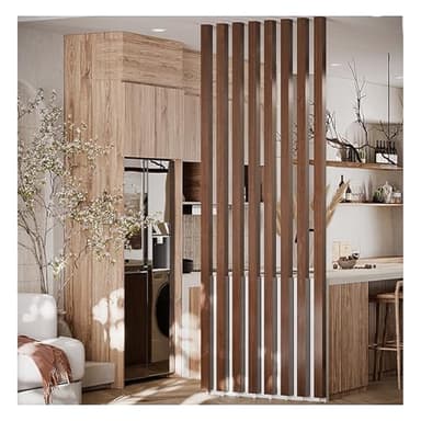 Grille De Colonne du Sol Au Plafond,Paravent Privacy Screens Partition Post,Interieur Écrans De Confidentialité/Pilier De Séparation De Pièce,Claustra Bois Separation(4 Root,100cm/39.3in/3.28ft)