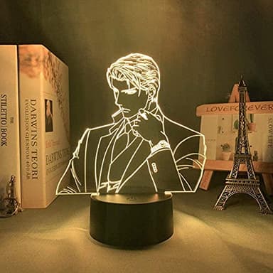 3D Night Light Illusion Led Lampes Décor lampe pour Enfants Anime Finder Série Led Night Light Ryuichi Asami pour Chambre Décor Cadeau Coloré Veilleuse-Télécommande