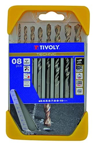 Tivoly 10960570001 B44 Coffret de Forets Beton Technic Gradués, Gris, Set de 8 pièces