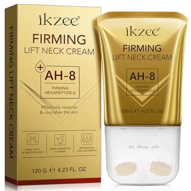 AH-8 Neck Firming Cream, Crème raffermissante Cou et Décolleté avec des de l'hexapeptide, Réduire les Rides, Ridules et le Double Menton, Raffermir et Lifter la Peau Relâchée, 120g