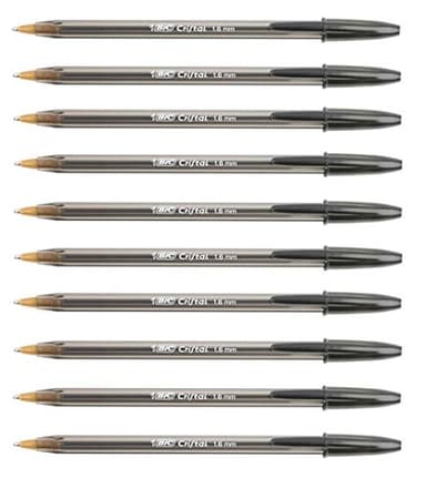 Bic Lot de 10 stylos à encre noire de 1,6 mm