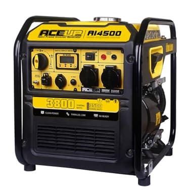 Aceup Energy Groupe électrogène à inverseur 3800W avec générateur à essence 230V 12V pour pannes de courant et chantiers de construction Affichage intelligent 4 temps
