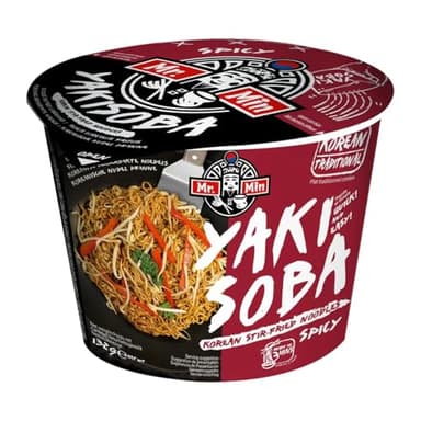 Mr. Min Yakisoba Nouilles coréennes sautées épicées, 132 g