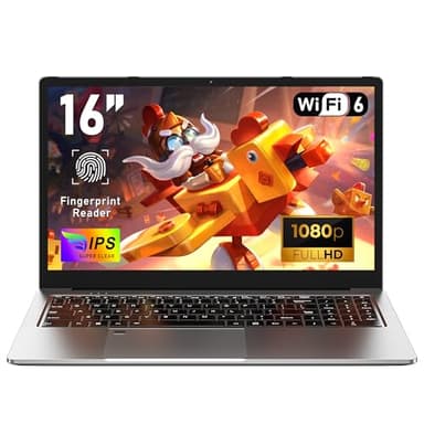 NAIKLULU Ordinateur Portable Gaming, 16 Pouces R7 5825U Processor (2,0 à 4,5 GHz) 32GB RAM 1TB SSD Gamer Laptop Pc Portable, 51.97Wh/Clavier Complet Rétroéclairé/Touchpad/Type-C