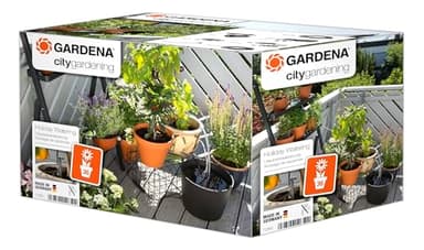 Arrosoir automatique de vacances pour jardinage urbain Gardena : kit d'arrosage de plantes, arrosage de jusqu'à 36 plantes (1265-20)