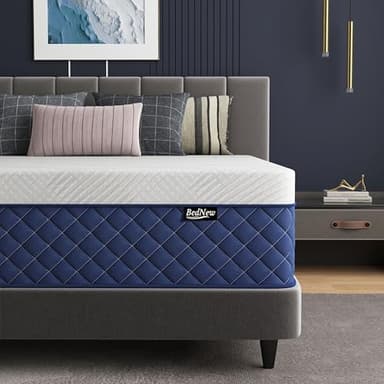 Bednew Hybride Matelas 140x190cm, Épaisseur 31cm, Dureté Moyenne, 7 Zones ergonomiques, Matelas à Ressorts Ensachés et à Mémoire de Forme