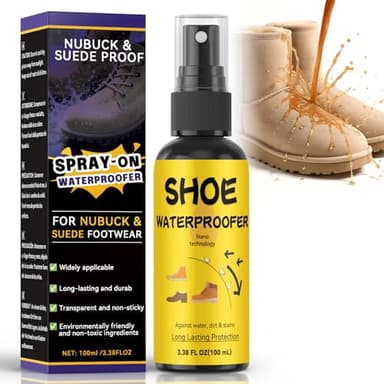 Halldeli Spray imperméabilisant chaussures, puissant spray imperméable pour chaussures en daim, gymnastique et cuir, spray chaussures d'étanchéité protège contre la pluie et les taches