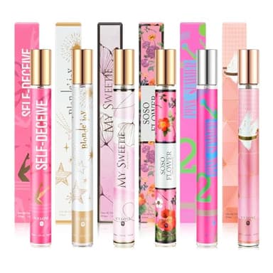 Coffret cadeau parfums haut gamme pour femmes – 6 x 35 ml Eau de Parfum femme portable Huile de Parfum longue durée Souligne votre charme