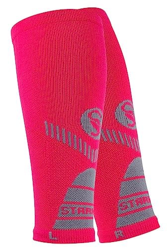 STARK SOUL Lot de 2 paires de bas de contention sans pied pour homme et femme, 2 paires de roses, S