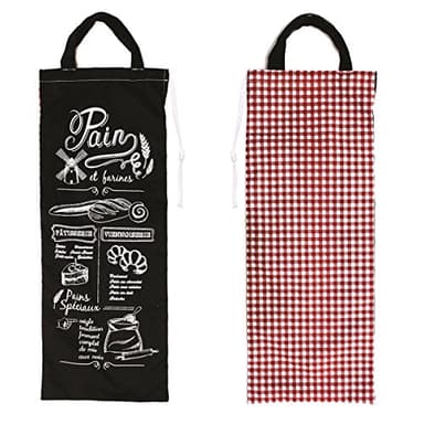 Les Trésors De Lily [M7709 - Sac à Pain 'Pain et Farines' Noir Rouge