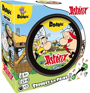 Asmodee - Dobble : Astérix - Jeux de société - Jeux de cartes - Jeu d'observation et de rapidité - Jeu adulte et enfant à partir de 6 ans - 2 à 8 joueurs - 15 min - Version française