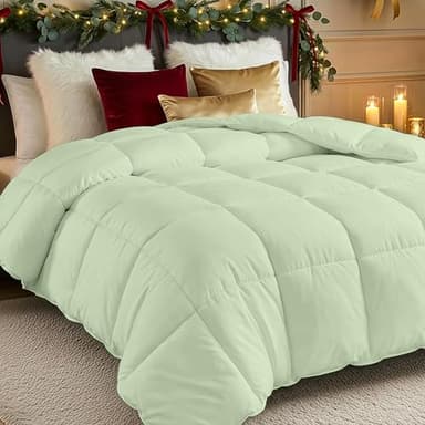 Utopia Bedding, Couette sans Housse pour Toute l'année 4,5 tog, en Microfibre Douce et Respirante, idéale pour Temps Froid, Lavable en Machine (Vert Sauge, Grand lit)