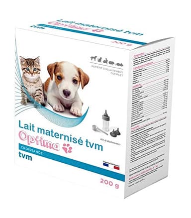 TVM Optima Pet Milk | 400 g | Lait pour Chiens, Chats et Animaux de Compagnie | Peut contribuer à Une Digestion optimale et à Une Croissance harmonieuse | Enrichi en DHA