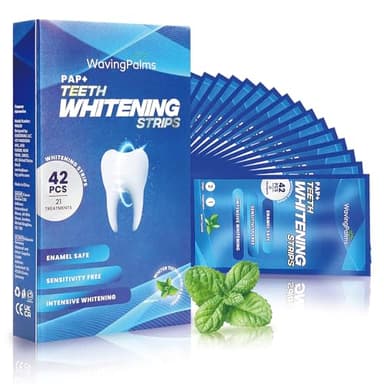 Bande Blanchiment Dentaire Whitening Strips:Kit de Blanchiment Dentaire Professionnel – 42 Bandes (21 Applications), Éclaircissement Rapide et Soin Doux pour les Dents